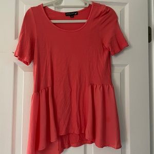 Living Doll Coral flowy Blouse XS